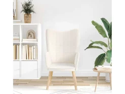 Poltrona| Poltrona | Cadeira de Sala | Cadeira Relaxante 62x67x95.5 cm tecido SHL970215 Creme