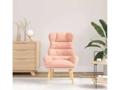 Poltrona* Poltrona | Cadeira de Sala | Cadeira Relaxante 69x74x93 cm tecido SHL71466 Rosa