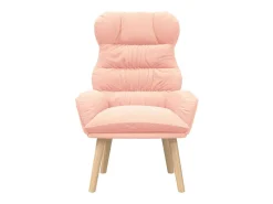 Poltrona* Poltrona | Cadeira de Sala | Cadeira Relaxante 69x74x93 cm tecido SHL71466 Rosa