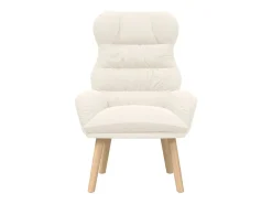New Poltrona | Cadeira de Sala | Cadeira Relaxante 69x74x93 cm tecido SHL234434 Creme