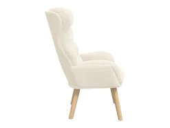 New Poltrona | Cadeira de Sala | Cadeira Relaxante 69x74x93 cm tecido SHL234434 Creme