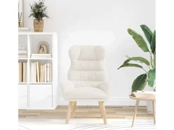 New Poltrona | Cadeira de Sala | Cadeira Relaxante 69x74x93 cm tecido SHL234434 Creme