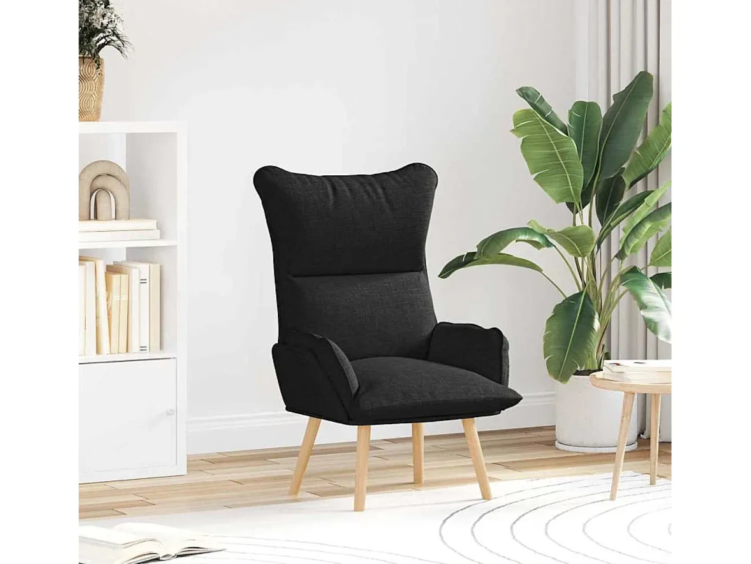 Discount Poltrona | Cadeira de Sala | Cadeira Relaxante 69x74x93 cm tecido SHL513884 Preto
