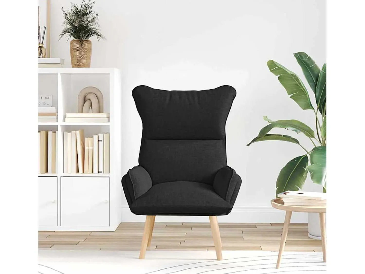 Discount Poltrona | Cadeira de Sala | Cadeira Relaxante 69x74x93 cm tecido SHL513884 Preto