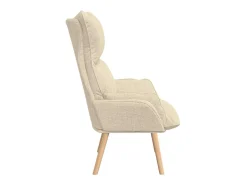 Poltrona| Poltrona | Cadeira de Sala | Cadeira Relaxante 69x74x93 cm tecido SHL988218 Creme