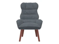 Online Poltrona | Cadeira de Sala | Cadeira Relaxante Cinzento escuro 69x74x93 cm Veludo SHL832763 Cinza antracite