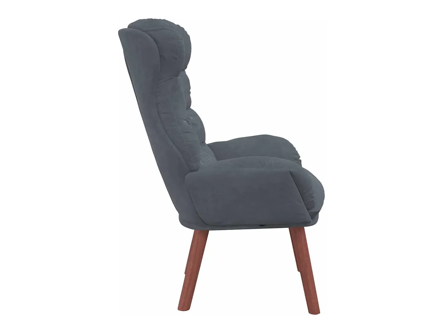 Online Poltrona | Cadeira de Sala | Cadeira Relaxante Cinzento escuro 69x74x93 cm Veludo SHL832763 Cinza antracite