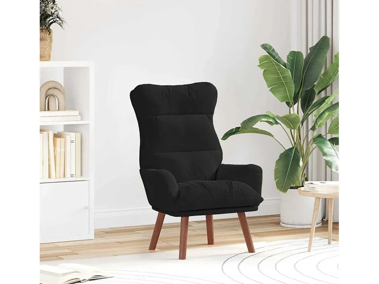Poltrona| Poltrona | Cadeira de Sala | Cadeira Relaxante 69x74x93 cm Veludo SHL762207 Preto