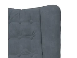 Poltrona| Poltrona | Cadeira de Sala | Cadeira Relaxante Cinzento escuro 63x67x94 cm Veludo SHL993947 Cinza antracite