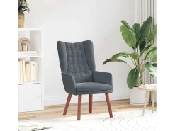 Poltrona| Poltrona | Cadeira de Sala | Cadeira Relaxante Cinzento escuro 63x67x94 cm Veludo SHL993947 Cinza antracite