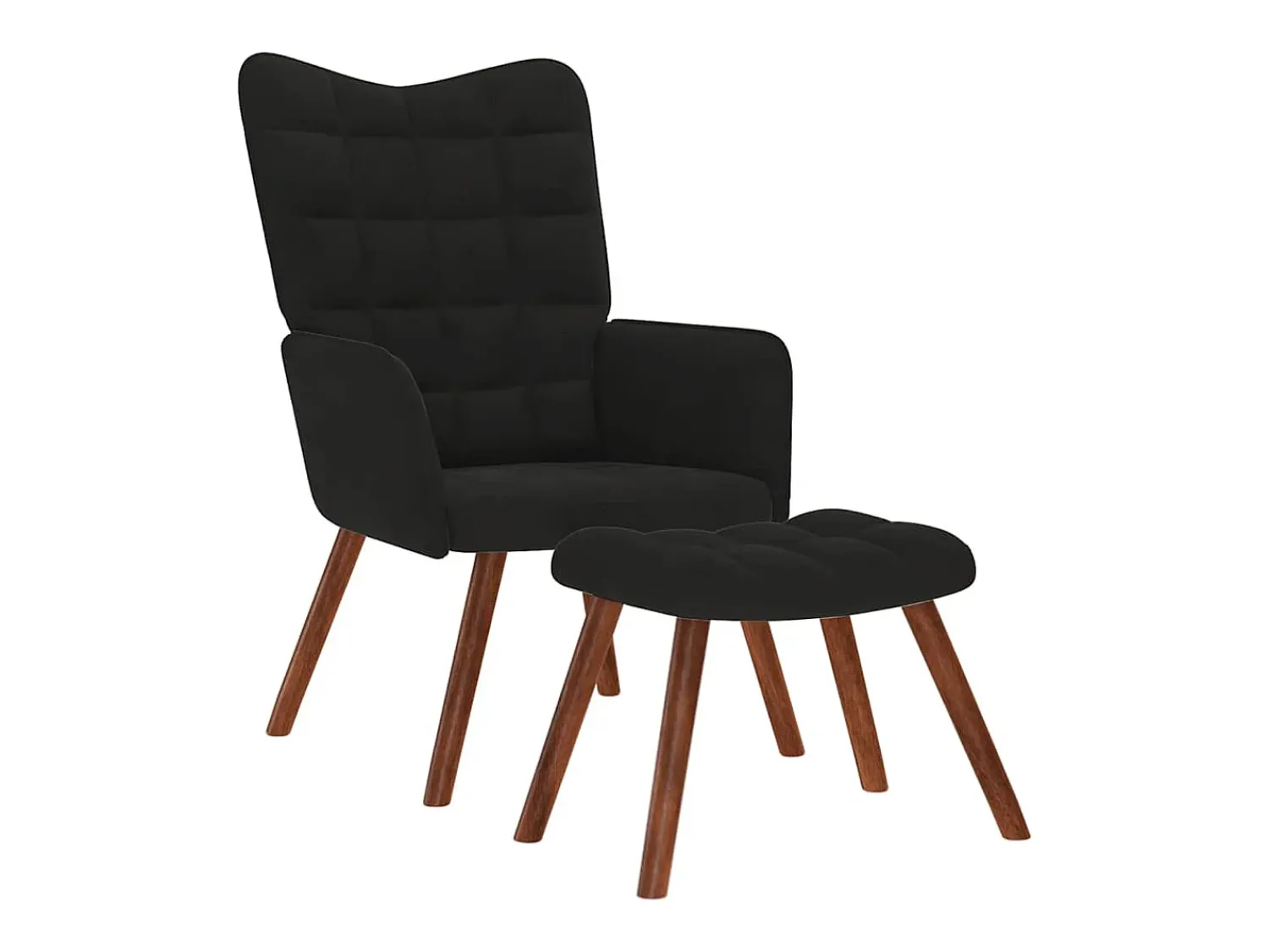 Poltrona | Cadeira de Sala | Cadeira Relaxante com Banco em Veludo SHL516881^ Poltrona