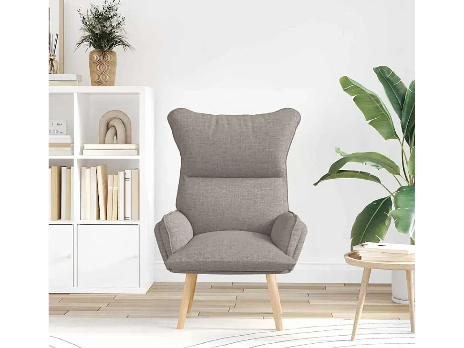 Outlet Poltrona | Cadeira de Sala | Cadeira Relaxante Cinzento-acastanhado 69x74x93 cm tecido SHL483140 Taupe