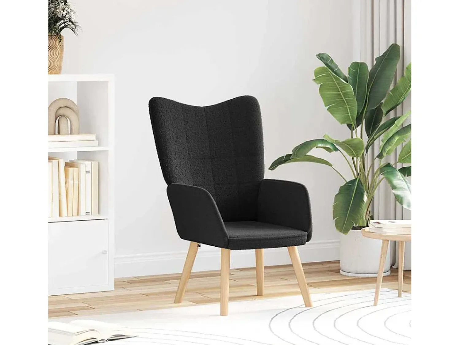 Poltrona* Poltrona | Cadeira de Sala | Cadeira Relaxante 62x67x95.5 cm tecido SHL496569 Preto