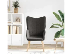 Poltrona* Poltrona | Cadeira de Sala | Cadeira Relaxante Cinzento escuro 62x67x95.5 cm tecido SHL16521 Cinza antracite
