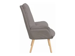 Poltrona* Poltrona | Cadeira de Sala | Cadeira Relaxante Cinzento-acastanhado 69x74x93 cm tecido SHL606697 Taupe