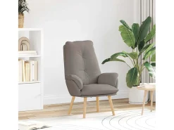 Poltrona* Poltrona | Cadeira de Sala | Cadeira Relaxante Cinzento-acastanhado 69x74x93 cm tecido SHL606697 Taupe