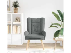 Poltrona| Poltrona | Cadeira de Sala | Cadeira Relaxante Cinzento escuro 63x67x94 cm tecido SHL749552 Cinza antracite