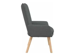 Poltrona| Poltrona | Cadeira de Sala | Cadeira Relaxante Cinzento escuro 63x67x94 cm tecido SHL749552 Cinza antracite