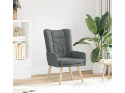 Poltrona| Poltrona | Cadeira de Sala | Cadeira Relaxante Cinzento escuro 63x67x94 cm tecido SHL749552 Cinza antracite