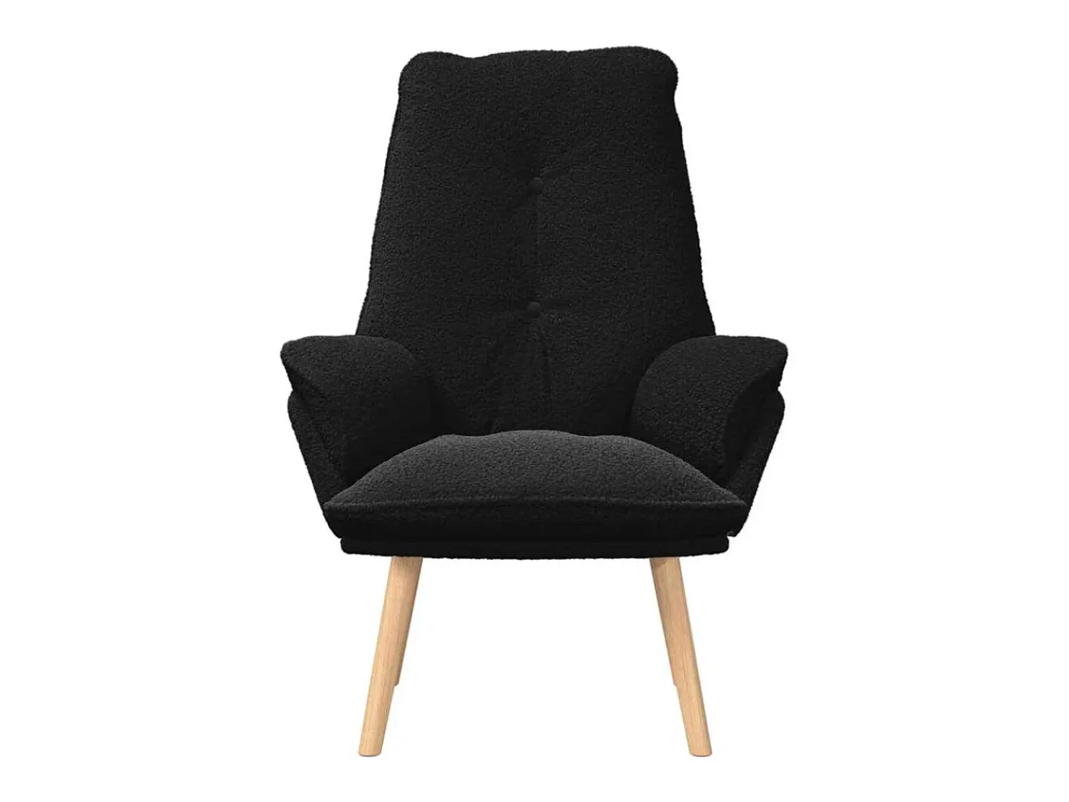 Poltrona| Poltrona | Cadeira de Sala | Cadeira Relaxante 69x74x93 cm tecido SHL635625 Preto