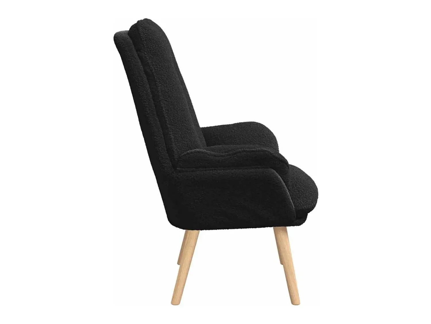 Poltrona| Poltrona | Cadeira de Sala | Cadeira Relaxante 69x74x93 cm tecido SHL635625 Preto