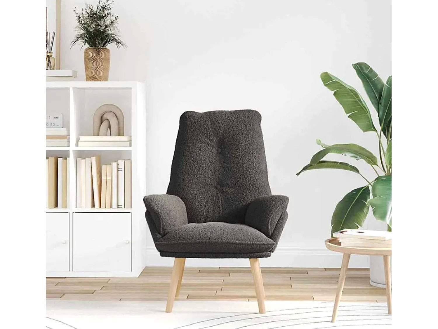 Poltrona | Cadeira de Sala | Cadeira Relaxante Cinzento escuro 69x74x93 cm tecido SHL615206^ Poltrona