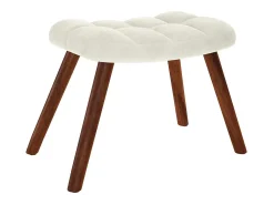 Online Poltrona | Cadeira de Sala | Cadeira Relaxante com Banco em Veludo SHL101363 Creme