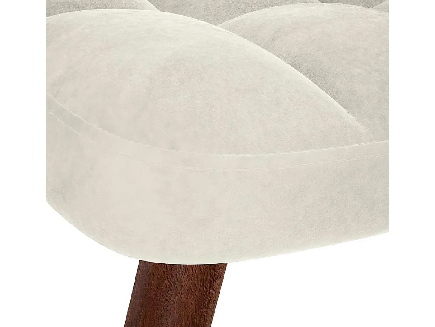 Online Poltrona | Cadeira de Sala | Cadeira Relaxante com Banco em Veludo SHL101363 Creme