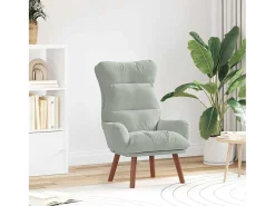 Poltrona| Poltrona | Cadeira de Sala | Cadeira Relaxante Cinzento-claro 69x74x93 cm Veludo SHL779718 Cinzento claro