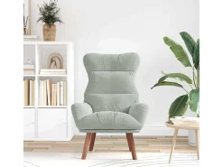 Poltrona| Poltrona | Cadeira de Sala | Cadeira Relaxante Cinzento-claro 69x74x93 cm Veludo SHL779718 Cinzento claro