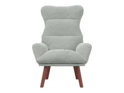 Poltrona| Poltrona | Cadeira de Sala | Cadeira Relaxante Cinzento-claro 69x74x93 cm Veludo SHL779718 Cinzento claro