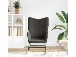 Poltrona| Poltrona | Cadeira de Sala | Cadeira Relaxante Cinzento escuro 61x78x98 cm tecido SHL34748 Cinza antracite