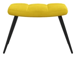 Poltrona| Poltrona | Cadeira de Sala | Cadeira Relaxante com Banco Veludo Mostarda SHL340065 Amarelo