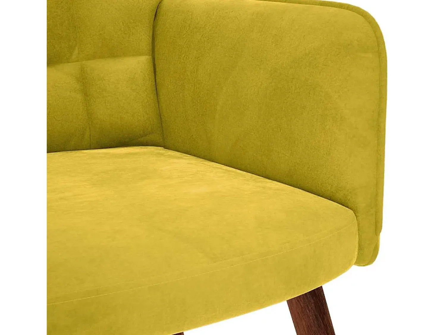 Poltrona* Poltrona | Cadeira de Sala | Cadeira Relaxante com Banco em Veludo SHL478825 Amarelo