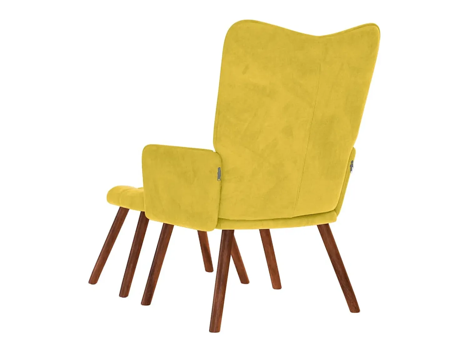 Poltrona* Poltrona | Cadeira de Sala | Cadeira Relaxante com Banco em Veludo SHL478825 Amarelo