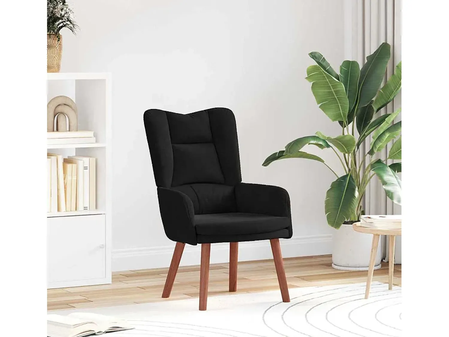 Discount Poltrona | Cadeira de Sala | Cadeira Relaxante 63x67x94 cm Veludo SHL240567 Preto