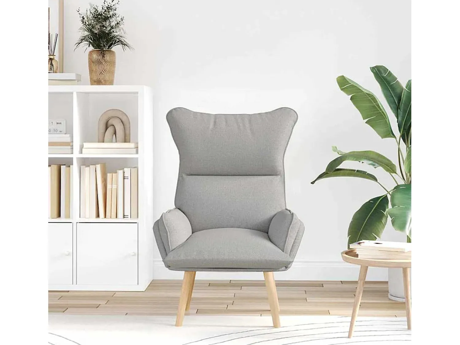 Poltrona| Poltrona | Cadeira de Sala | Cadeira Relaxante Cinza Nuvem 69x74x93 cm tecido SHL354778 Cinzento