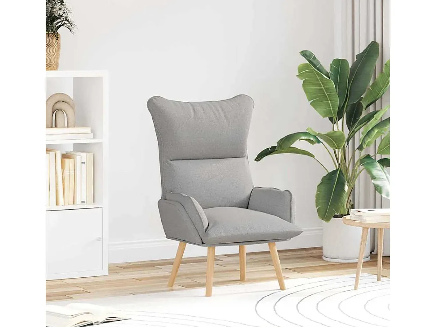 Poltrona| Poltrona | Cadeira de Sala | Cadeira Relaxante Cinza Nuvem 69x74x93 cm tecido SHL354778 Cinzento
