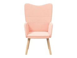 Poltrona| Poltrona | Cadeira de Sala | Cadeira Relaxante 62x67x95.5 cm tecido SHL182598 Rosa