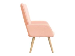 Poltrona| Poltrona | Cadeira de Sala | Cadeira Relaxante 62x67x95.5 cm tecido SHL182598 Rosa