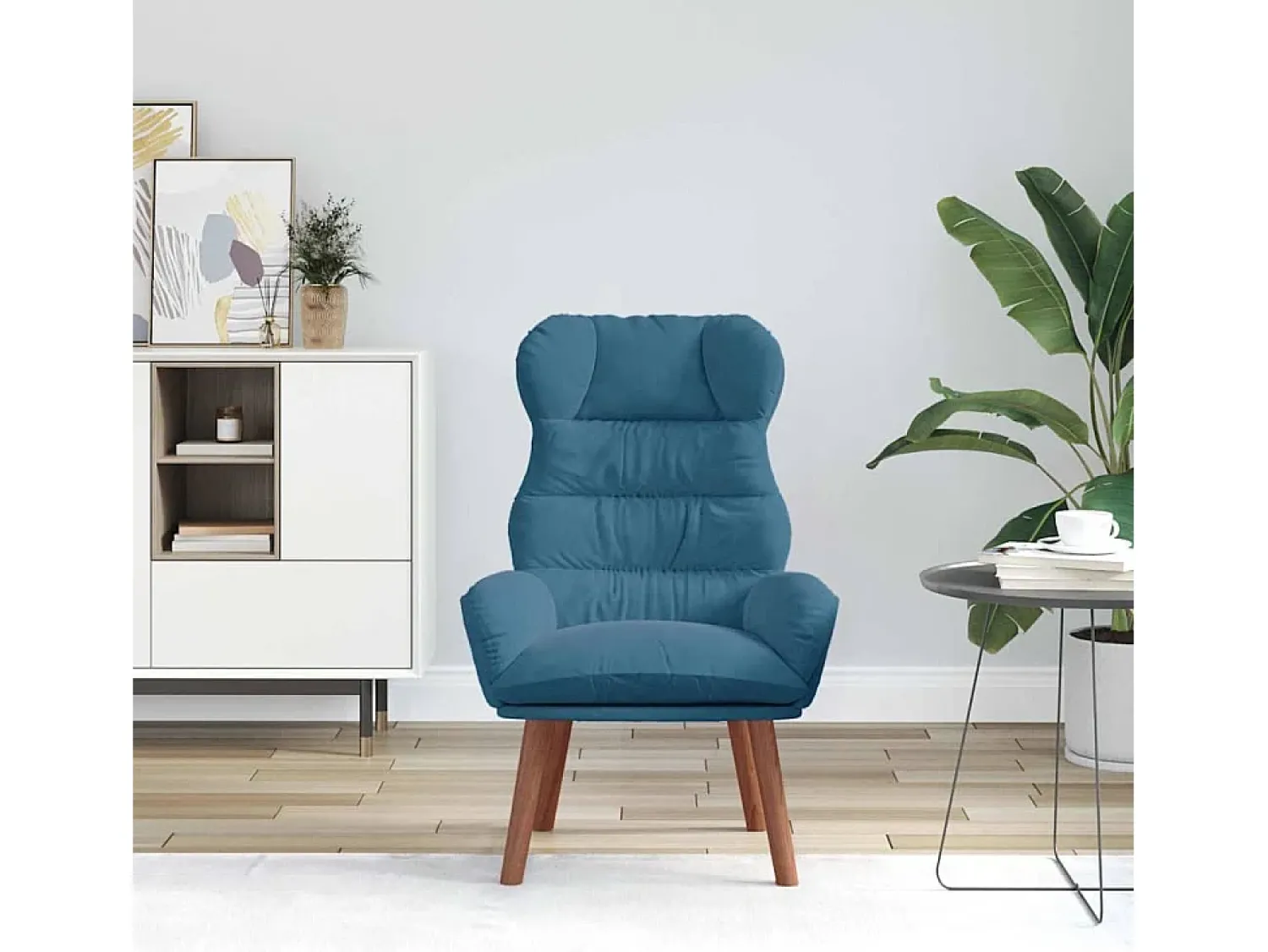 Poltrona| Poltrona | Cadeira de Sala | Cadeira Relaxante 69x74x93 cm Veludo SHL308472 Azul