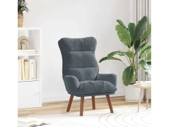 Poltrona| Poltrona | Cadeira de Sala | Cadeira Relaxante Cinzento escuro 69x74x93 cm Veludo SHL507309 Cinza antracite
