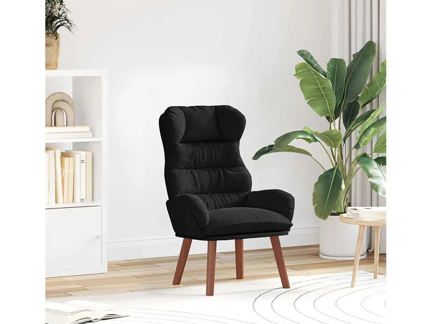 Poltrona* Poltrona | Cadeira de Sala | Cadeira Relaxante 69x74x93 cm Veludo SHL299531 Preto