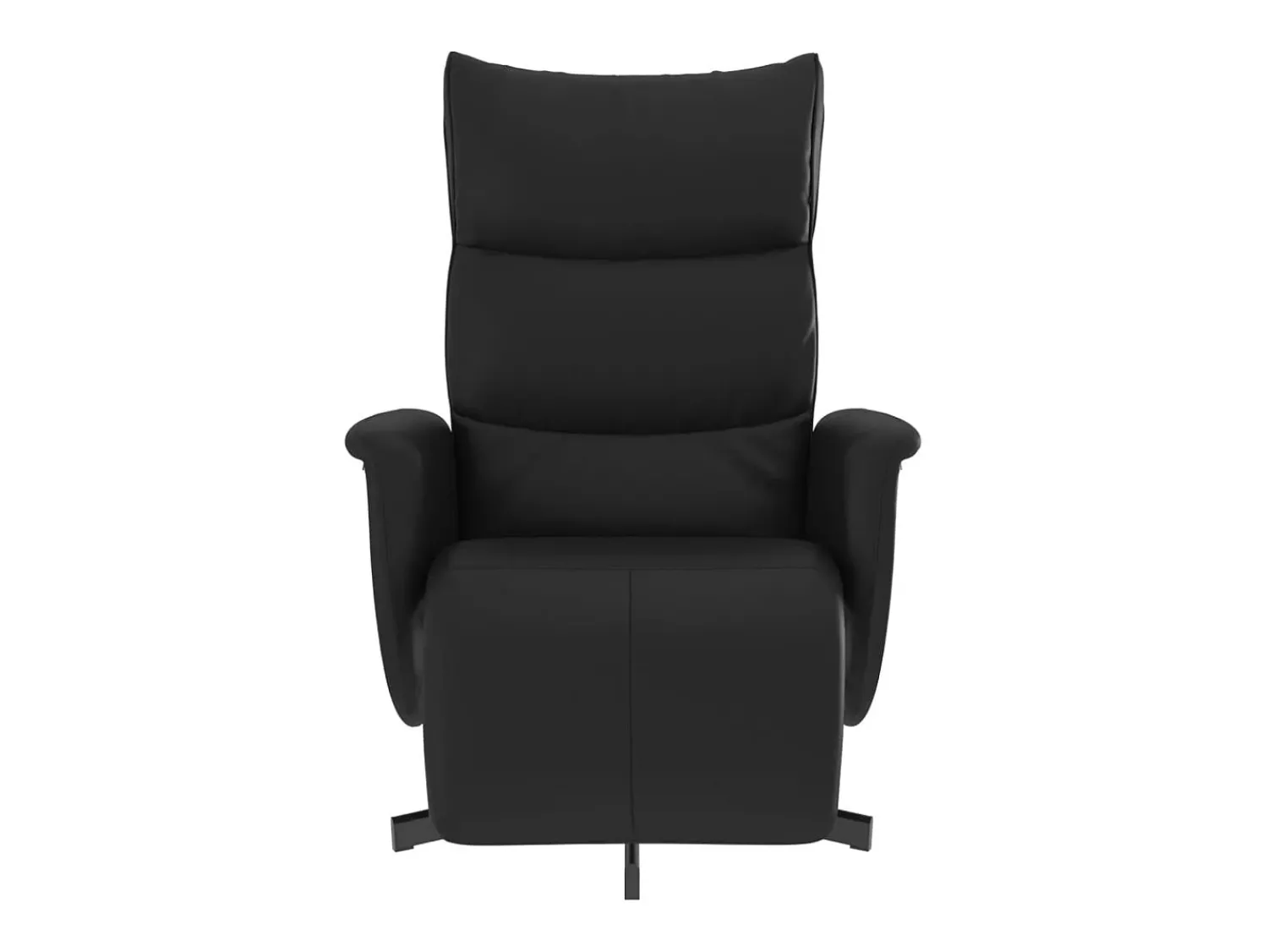 Poltrona* Poltrona | Cadeira Relax | Cadeira reclinável com apoio de pés couro artificial SHL267521 Preto