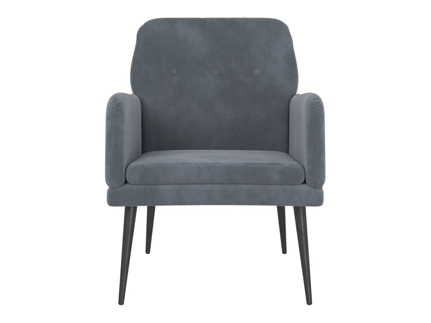 Best Poltrona | Cadeira Relax com apoio de braços 62x79x79 cm veludo cinzento-escuro SHL316671 Cinza antracite