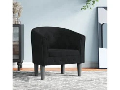 Poltrona| Poltrona | Cadeira Relax | Poltrona Confortável para Sala veludo SHL877136 Preto