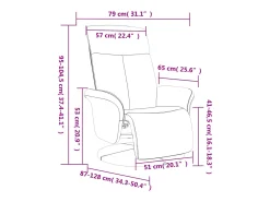 Poltrona | Cadeira Relax | Cadeira reclinável com apoio de pés tecido cinzento-escuro SHL142673^ Poltrona