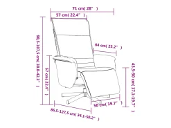 Poltrona | Cadeira Relax | Cadeira reclinável com apoio de pés couro artificial SHL679766^ Poltrona