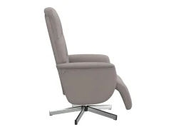 Poltrona | Cadeira Relax | Cadeira reclinável com apoio de pés tecido cinzento-acastanhado SHL991560^ Poltrona