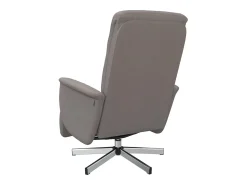 Poltrona | Cadeira Relax | Cadeira reclinável com apoio de pés tecido cinzento-acastanhado SHL991560^ Poltrona